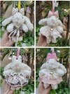 Colgante de orejas conejo peluche llavero lindo emulación conejo mochila escolar colgante Item Picture